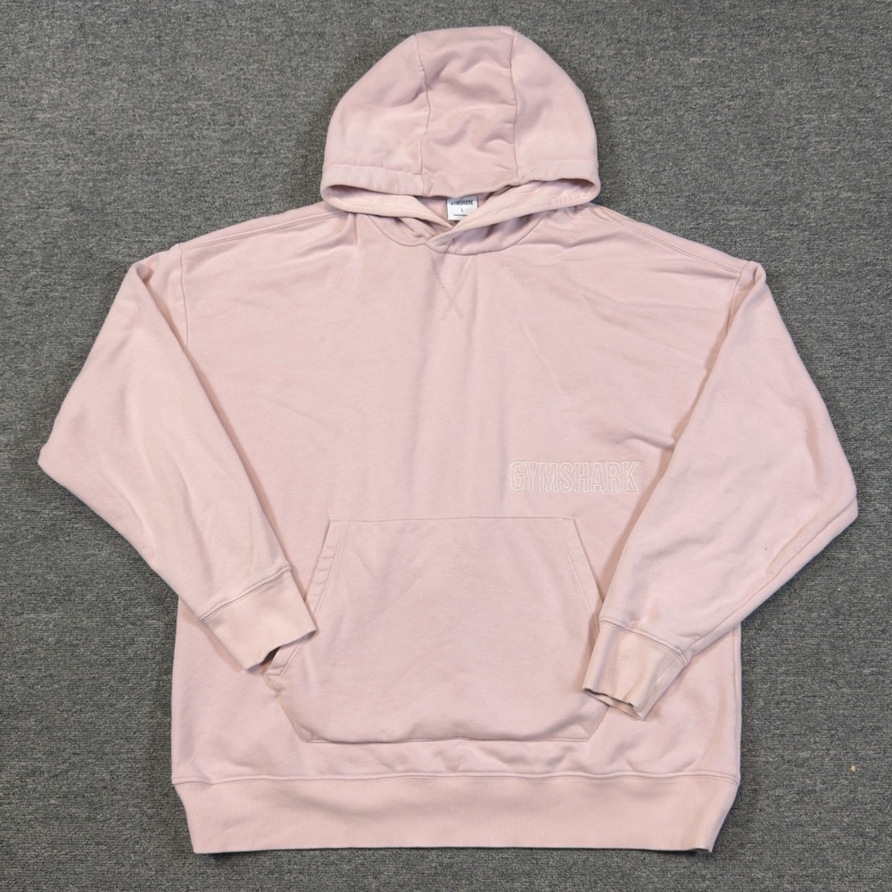 Gymshark Hoodie Cotton Blend Women's Large Pink Pullover Training Activewear